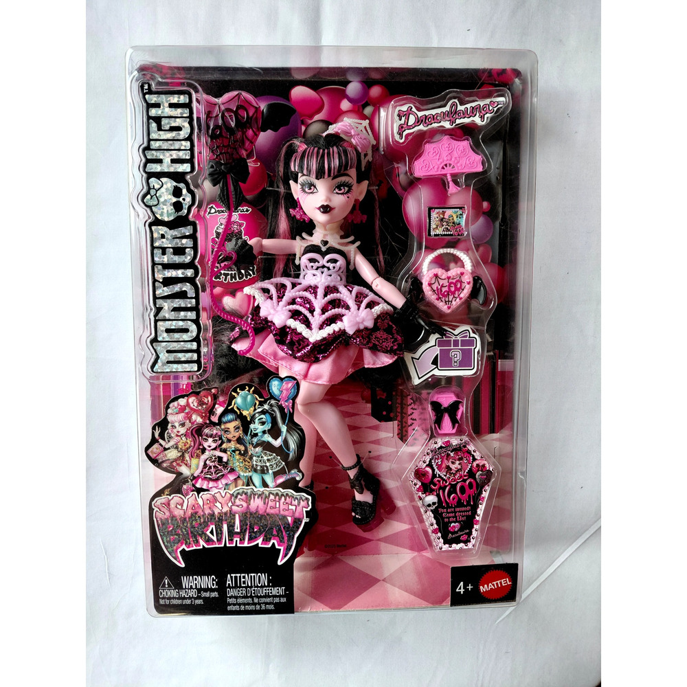 Monster High G3 Draculaura Scary Sweet Birthday Doll NIB Mattel 2024 New in Box